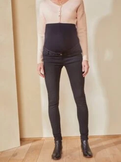 Jean De Grossesse Skinny Bandeau Sans Couture - Gris/noir Cf Swatch -Vertbaudet Soldes Boutique jean de grossesse skinny bandeau sans couture 14