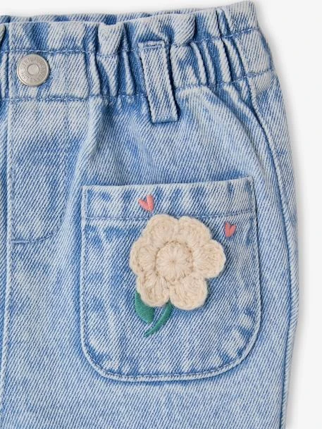 Jean Détail Fantaisie Bébé - Denim Bleached 3 Jean Détail Fantaisie Bébé - Denim Bleached – Image 3