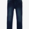 Jean Droit Facile à Enfiler Denim Effet Molleton Garçon - Denim Gris