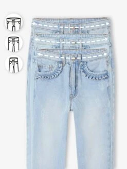 Jean Fille Droit MorphologiK Tour De Hanches Medium - Stone -Vertbaudet Soldes Boutique jean fille droit morphologik tour de hanches medium 27