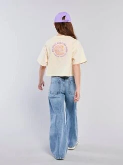 Jean Large Effet Usé Fille - Bleu Clair -Vertbaudet Soldes Boutique jean large effet use fille 10