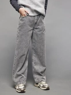 Jean Loose Fille - Denim Gris -Vertbaudet Soldes Boutique jean loose fille 21