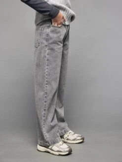 Jean Loose Fille - Denim Gris -Vertbaudet Soldes Boutique jean loose fille 22