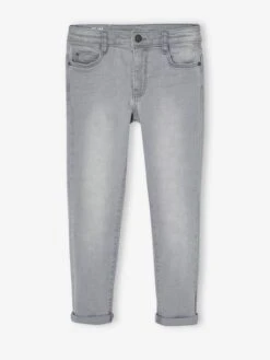 Jean Slim MorphologiK MEDIUM "waterless" Garçon - Denim Gris -Vertbaudet Soldes Boutique jean slim morphologik medium waterless garcon 34