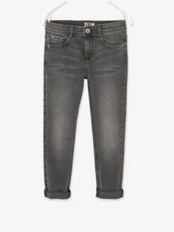 Jean Slim MorphologiK MEDIUM "waterless" Garçon - Denim Gris -Vertbaudet Soldes Boutique jean slim morphologik medium waterless garcon 39
