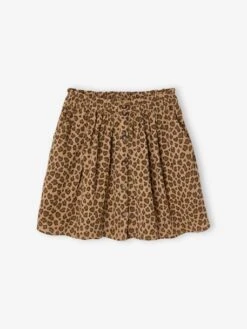 Jupe Couleur En Gaze De Coton Fille - Rose