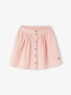 Jupe Couleur En Gaze De Coton Fille - Violet -Vertbaudet Soldes Boutique jupe couleur en gaze de coton fille 26