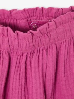 Jupe Couleur En Gaze De Coton Fille - Violet -Vertbaudet Soldes Boutique jupe couleur en gaze de coton fille 35
