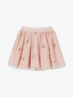 Jupe De Fête En Tulle étoiles En Sequins Fille - Rose Poudré
