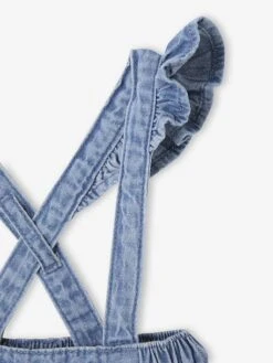 Jupe En Denim à Bretelles - Stone -Vertbaudet Soldes Boutique jupe en denim a bretelles 2