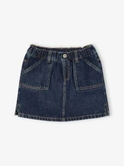 Jupe En Jean Basics Fille - Denim Brut -Vertbaudet Soldes Boutique jupe en jean basics fille 12
