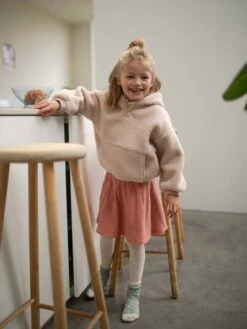 Jupe En Jersey Côtelé - Rose -Vertbaudet Soldes Boutique jupe en jersey cotele 1