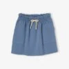 Jupe En Molleton Fille - Bleu Chambray