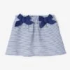 Jupe En Tissu Ottoman Bébé Ample - Bleu Royal Rayé -Vertbaudet Soldes Boutique jupe en tissu ottoman bebe ample