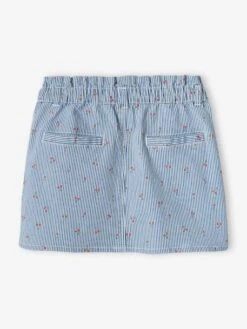 Jupe Rayée Fille - Rayé Bleu -Vertbaudet Soldes Boutique jupe rayee fille 9