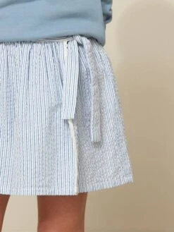 Cyrillus Jupe-short En Seersucker Fille - Rayé Bleu -Vertbaudet Soldes Boutique jupe short en seersucker fille 2