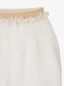 Jupon Cérémonie En Tulle Pailleté Bébé - Blanc -Vertbaudet Soldes Boutique jupon ceremonie en tulle paillete bebe 2