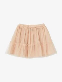 Jupon Cérémonie En Tulle Pailleté Fille - Beige Irisé -Vertbaudet Soldes Boutique jupon ceremonie en tulle paillete fille 15