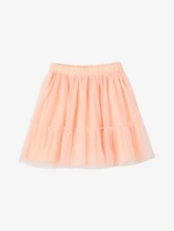Jupon Cérémonie En Tulle Pailleté Fille - Beige Irisé -Vertbaudet Soldes Boutique jupon ceremonie en tulle paillete fille 22