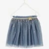 Jupon De Fête En Tulle Parsemé De Sequins Et Paillettes - Bleu Canard Clair -Vertbaudet Soldes Boutique jupon de fete en tulle parseme de sequins et paillettes