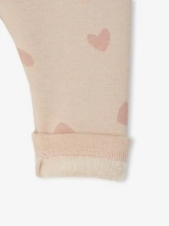Legging Bébé Doublé En Maille Polaire - Rose Poudré -Vertbaudet Soldes Boutique legging bebe double en maille polaire 11