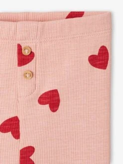 Legging Bébé En Maille Côtelée - Rose -Vertbaudet Soldes Boutique legging bebe en maille cotelee 6