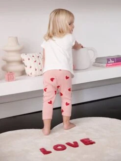 Legging Bébé En Maille Côtelée - Rose -Vertbaudet Soldes Boutique legging bebe en maille cotelee 7