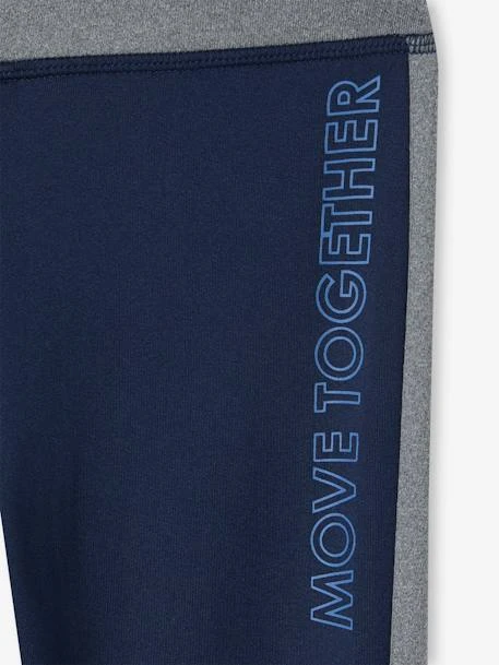 Legging De Sport Fille Bandes Côtes - Gris Chiné 6 Legging De Sport Fille Bandes Côtes - Gris Chiné – Image 6