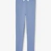 Legging Imprimé En Maille Côtelée Fille - Indigo -Vertbaudet Soldes Boutique legging imprime en maille cotelee fille 8