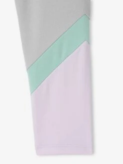 Legging Sport à Bandes Fille Matière Technique - Gris Chiné -Vertbaudet Soldes Boutique legging sport a bandes fille matiere technique 2