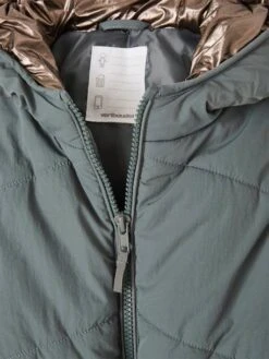 Longue Doudoune Légère à Capuche Fille Capuche Brillante - Vert -Vertbaudet Soldes Boutique longue doudoune legere a capuche fille capuche brillante 6