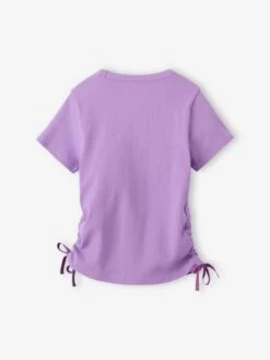 Lot 2 Tee-shirts à Liens Coulissants Fille - Violet -Vertbaudet Soldes Boutique lot 2 tee shirts a liens coulissants fille 4