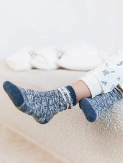 Lot 3 Paires Chaussettes Mailles Moulinées Garçon - Bleu Grisé -Vertbaudet Soldes Boutique lot 3 paires chaussettes mailles moulinees garcon 2