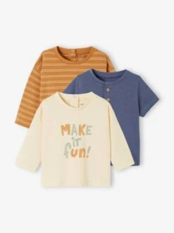 Lot 3 T-shirts Basics Bébé - Caramel