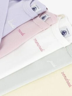 PETIT BATEAU Lot 5 Bodies Manches Longues Jours Semaine Bébé - Multicolore -Vertbaudet Soldes Boutique lot 5 bodies manches longues jours semaine bebe 2