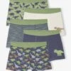 Lot 5 Boxers Garçon Dinosaures - Bleu Ardoise -Vertbaudet Soldes Boutique lot 5 boxers garcon dinosaures