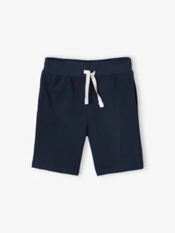 Lot De 2 Bermudas Basics Garçon En Molleton - Lot Encre -Vertbaudet Soldes Boutique lot de 2 bermudas basics garcon en molleton 40