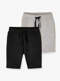 Lot De 2 Bermudas Basics Garçon En Molleton - Lot Encre -Vertbaudet Soldes Boutique lot de 2 bermudas basics garcon en molleton 42