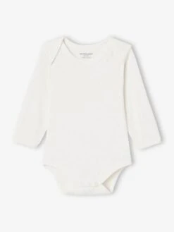 Lot De 2 Bodies Bébé Manches Longues En Maille Pointelle - Rose Pâle -Vertbaudet Soldes Boutique lot de 2 bodies bebe manches longues en maille pointelle 3