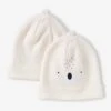 Lot De 2 Bonnets Koala Bébé - Blanc -Vertbaudet Soldes Boutique lot de 2 bonnets koala bebe