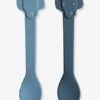 Trixie Lot De 2 Cuillères 1er âge Animal En Silicone - Bleu