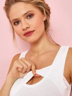 Lot De 2 Débardeurs Grossesse Et Allaitement - Lot Encre Et Gris Chiné