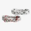 Lot De 2 Headbands Bébé Fille Fleuris Effet Noué - écru