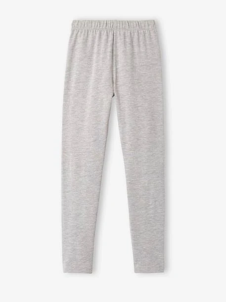 Lot De 2 Leggings Fille Basics - Gris Chiné+noir 9 Lot De 2 Leggings Fille Basics - Gris Chiné+noir – Image 9