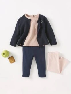 Lot De 2 Leggings Longs Bébé Fille BASICS - Ocre -Vertbaudet Soldes Boutique lot de 2 leggings longs bebe fille basics 28