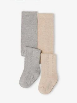 Lot De 2 Paires De Collants En Maille Torsadée Bébé Fille - Marine -Vertbaudet Soldes Boutique lot de 2 paires de collants en maille torsadee bebe fille 14