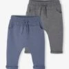 Lot De 2 Pantalons En Molleton Bébé - Bleu Jean -Vertbaudet Soldes Boutique lot de 2 pantalons en molleton bebe 32