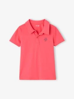 Lot De 2 Polos Garçon Unis Manches Courtes - Corail 20 Lot De 2 Polos Garçon Unis Manches Courtes - Corail -Vertbaudet Soldes Boutique lot de 2 polos garcon unis manches courtes 1
