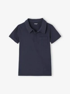 Lot De 2 Polos Garçon Unis Manches Courtes - Lot Bleu -Vertbaudet Soldes Boutique lot de 2 polos garcon unis manches courtes 40