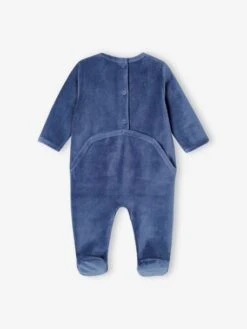 Lot De 2 Pyjamas Bébé Garçon "renard" En Velours - Bleu -Vertbaudet Soldes Boutique lot de 2 pyjamas bebe garcon renard en velours 3
